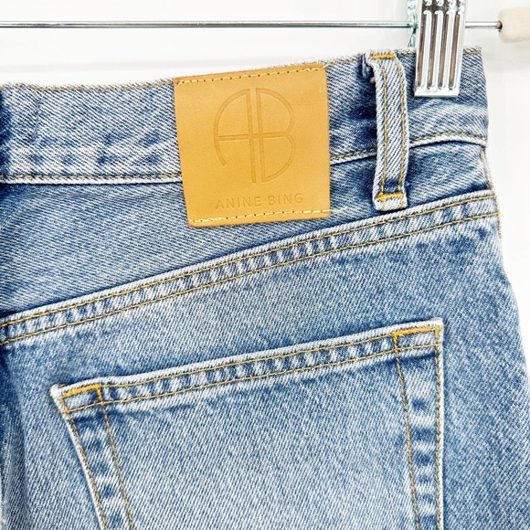 Anine Bing Light Blue Straight Leg Jeans - Picture 10 of 10